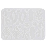 Moule silicone n°10 pour réaliser des boucles d'oreilles en résine - Transparent