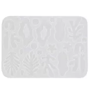 Moule silicone n°10 pour réaliser des boucles d'oreilles en résine - Transparent