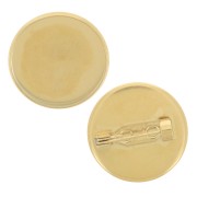 Support de broche pour cabochon 20 mm - Acier inoxydable 304 Doré x1