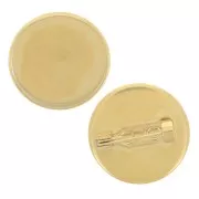 Support de broche pour cabochon 20 mm - Acier inoxydable 304 Doré x1