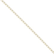 Chaîne maille Rombo 1.3 mm - Acier inoxydable 316L Doré x50cm