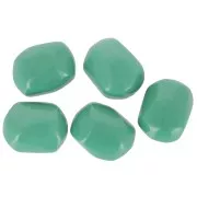 Perle baroque irrégulière en résine opaque 22x17 mm - Vert sauge foncé x1