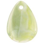 Sequins pétales de fleurs incurvés 17 mm en acrylique - Marbré lichen - Blanc x15