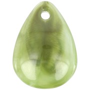 Sequins pétales de fleurs incurvés 17 mm en acrylique - Marbré olive - Blanc x15