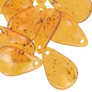 Noir - Sequins pétales de fleurs incurvés 24.5 mm en acrylique - Ambre tacheté x6 Sequins pétales de fleurs incurvés 24.5 mm en acrylique - Ambre tacheté x6