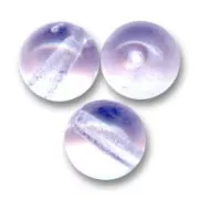 Perles en verre tchèque rondes 12 mm Violine  x5