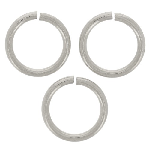 Anneaux ouverts 8x1 mm - Acier inoxydable 316L x10