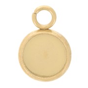 Serti pendentif pour cabochon fond plat 6 mm - Acier inoxydable 304 Doré x1