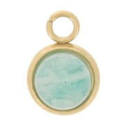 Serti pendentif pour cabochon fond plat 6 mm - Acier inoxydable 304 Doré x1