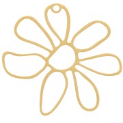 Pendentifs fleur ajourée 33x35 mm - Acier inoxydable 304 Doré x2|raw }}