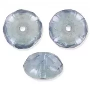 Donuts 9x6 mm Crystal Baby Blue Luster x25
