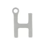 Breloque lettre alphabet 7 mm - H - Acier inoxydable 304 x1