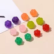 Perle citrouille 8 mm en pierre gemme teintée - Calcédoine orange x1