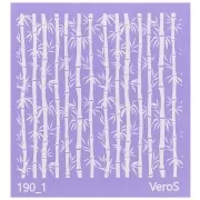 Silk Screen VeroS pour pâte polymère 90x90 mm - Motif bambou n°190_1 x1
