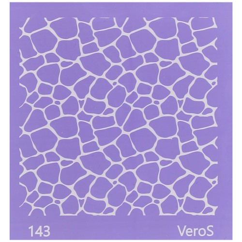 Silk Screen VeroS pour pâte polymère 90x90 mm - Motif girafe n°143 x1