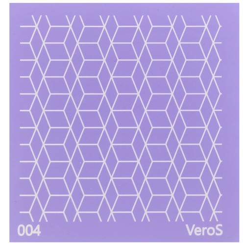 Silk Screen VeroS pour pâte polymère 90x90 mm - Motif cube 3D n°004 x1