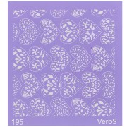 Silk Screen VeroS pour pâte polymère 90x90 mm - Motif coeurs fleuris n°195 x1|raw }}