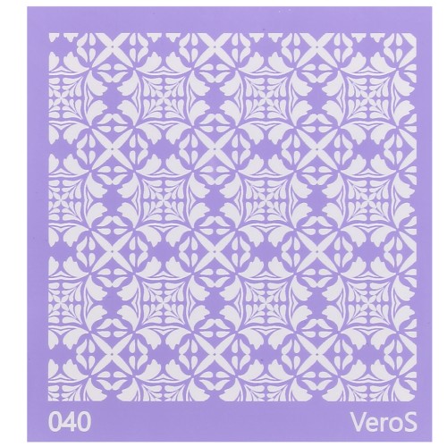 Silk Screen VeroS pour pâte polymère 90x90 mm - Motif carreaux de ciment n°040 x1