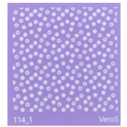 Silk Screen VeroS pour pâte polymère 90x90 mm - Motif petites fleurs n°114_1 x1