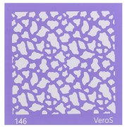 Silk Screen VeroS pour pâte polymère 90x90 mm - Motif vache n°146 x1