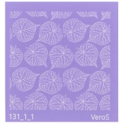 Silk Screen VeroS pour pâte polymère 90x90 mm - Motif feuille de tilleul n°131_1_1