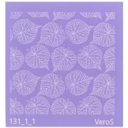 Silk Screen VeroS pour pâte polymère 90x90 mm - Motif feuille de tilleul n°131_1_1
