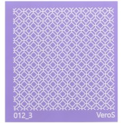 Silk Screen VeroS pour pâte polymère 90x90 mm - Motif géométrique n°012_3 x1