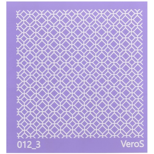 Silk Screen VeroS pour pâte polymère 90x90 mm - Motif géométrique n°012_3 x1