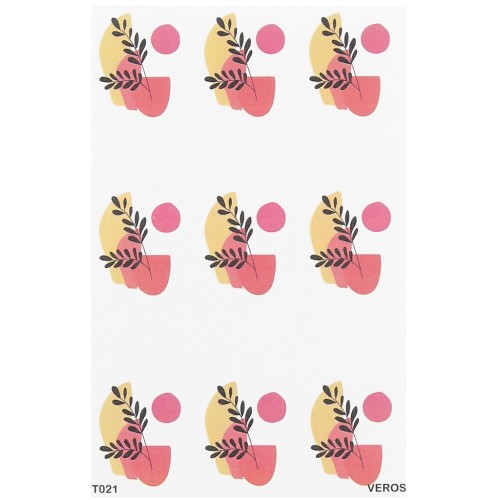 Feuille de transfert VeroS 13.5x9 cm - papier soluble pour pâte polymère - N°021 x1