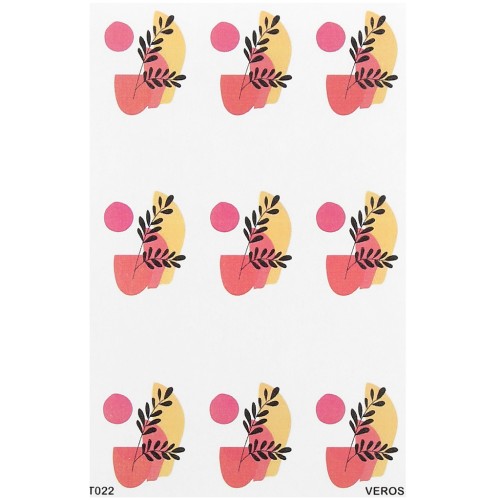Feuille de transfert VeroS 13.5x9 cm - papier soluble pour pâte polymère - N°022 x1