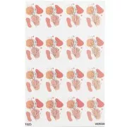 Feuille de transfert VeroS 13.5x9 cm - papier soluble pour pâte polymère - N°025 x1