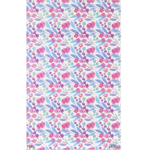 Feuille de transfert VeroS 13.5x9 cm - papier soluble pour pâte polymère - N°065 x1