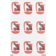 Feuille de transfert VeroS 13.5x9 cm 100% soluble pour pâte polymère - N°020 x1