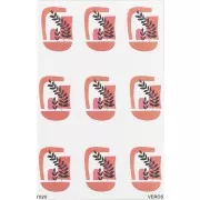 Feuille de transfert VeroS 13.5x9 cm 100% soluble pour pâte polymère - N°020 x1