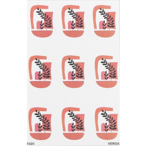 Feuille de transfert VeroS 13.5x9 cm 100% soluble pour pâte polymère - N°020 x1