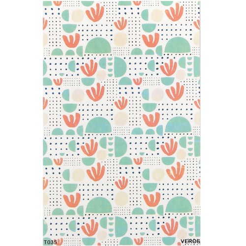 Feuille de transfert VeroS 13.5x9 cm  - papier soluble pour pâte polymère - N°035 x1