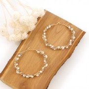 Créoles fines à décorer 45 mm en Gold filled (or laminé) x20