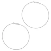 Créoles fines à décorer 25 mm - Argent 925 x20