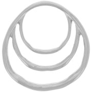 Pendentif 3 cercles irréguliers 30x29 mm - Rhodié x1|raw }}