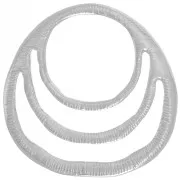 Pendentif 3 cercles irréguliers 30x29 mm - Rhodié x1