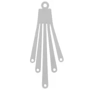 Pendentif chandelier à franges 45.5x17 mm - Rhodié x1