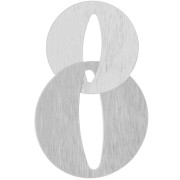 Pendentif double rond strié 38x24 mm - Argenté x1|raw }}