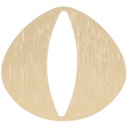 Pendentif intercalaire triangle strié 32x35 mm - Doré x1