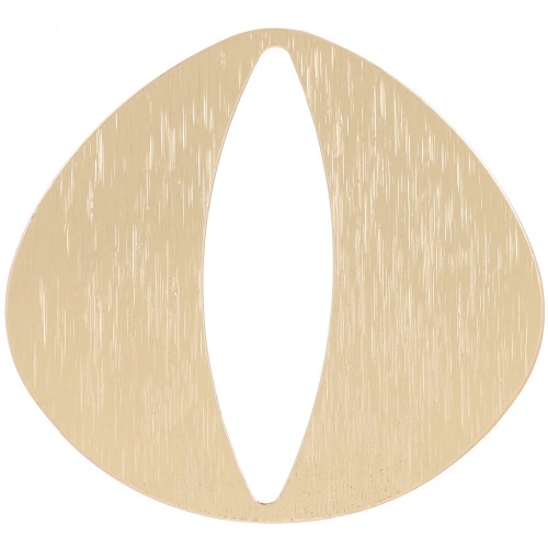 Pendentif intercalaire triangle strié 32x35 mm - Doré x1