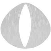 Pendentif intercalaire triangle strié 32x35 mm - Argenté x1|raw }}