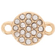 Intercalaire rond 7 mm avec strass - Doré - Crystal x1|raw }}