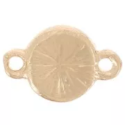 Intercalaire rond 7 mm avec strass - Doré - Vert clair x1