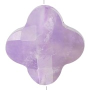 Perle trèfle facettée 13 mm en pierre gemme - Amethyste x1|raw }}
