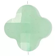 Perle trèfle facettée 13 mm en pierre gemme - Aventurine x1
