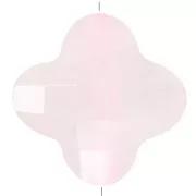 Perle trèfle facettée 13 mm en pierre gemme - Quartz rose x1